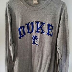 Duke Long Sleeve T-shirt size Large Gray